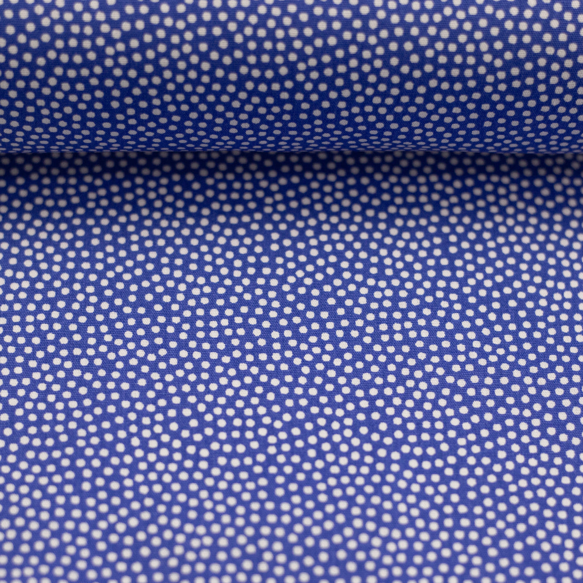 Swafing Dotty Baumwollwebware – weiß/royalblau