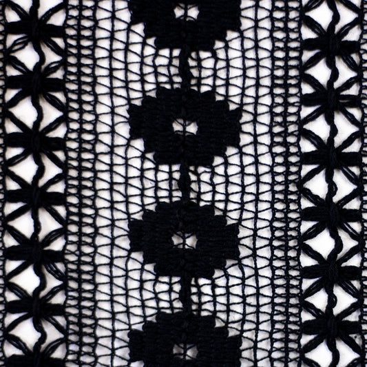 Baumwoll-Spitze Adenau naturweiss + schwarz