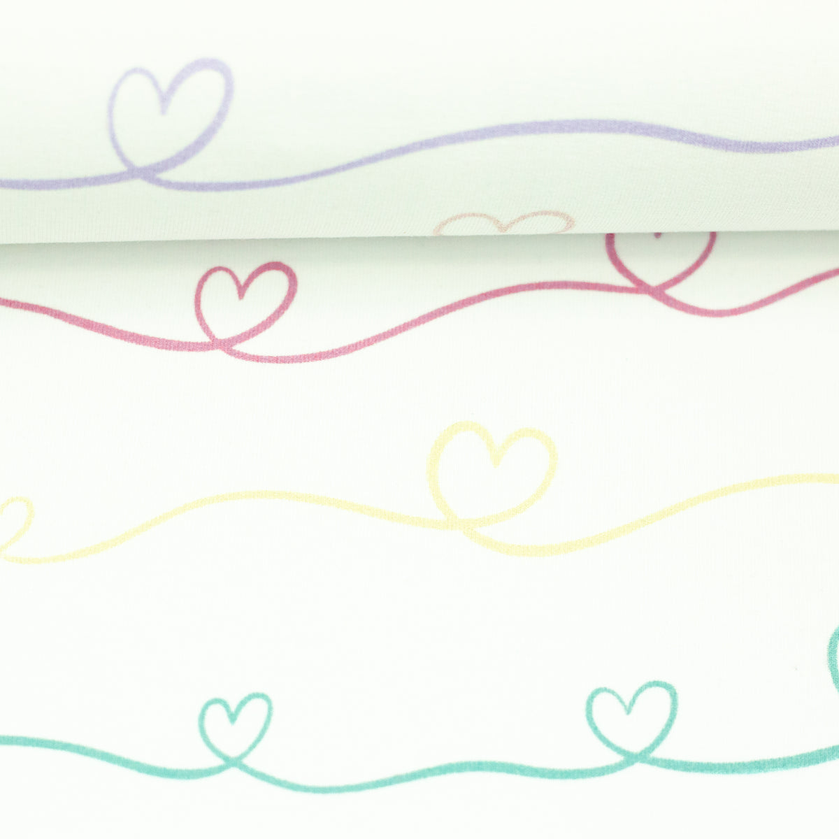Swafing Scribble Hearts Jersey – bunt/weiß