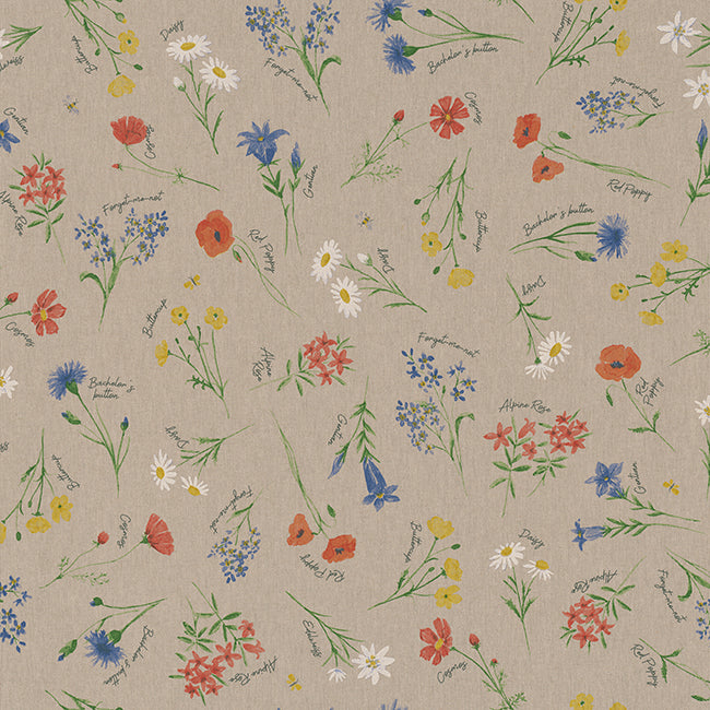 Dekostoff Berg Blumen