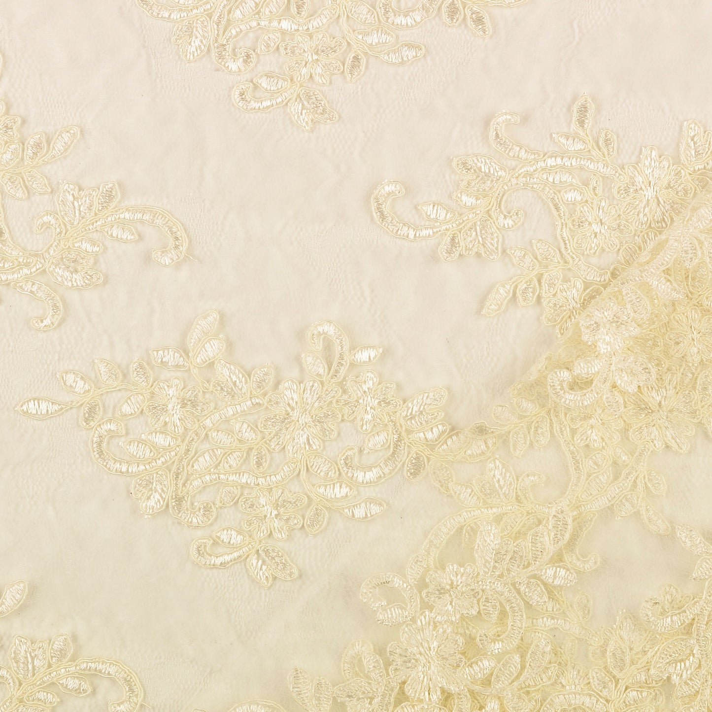 Spitze Tüllstickerei creme