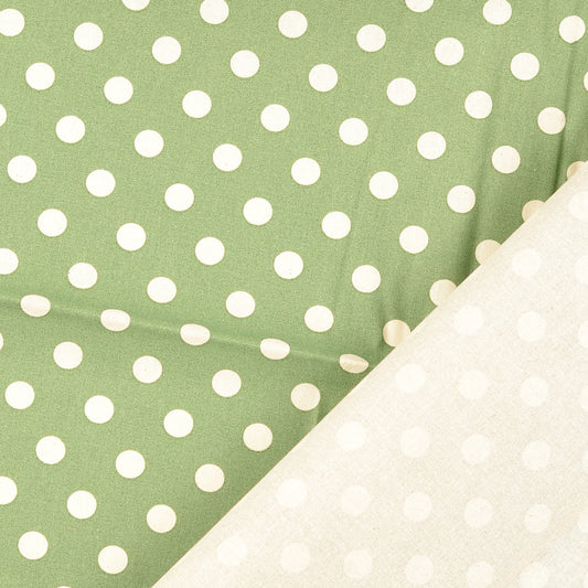 Baumwollwebware Punkte grün