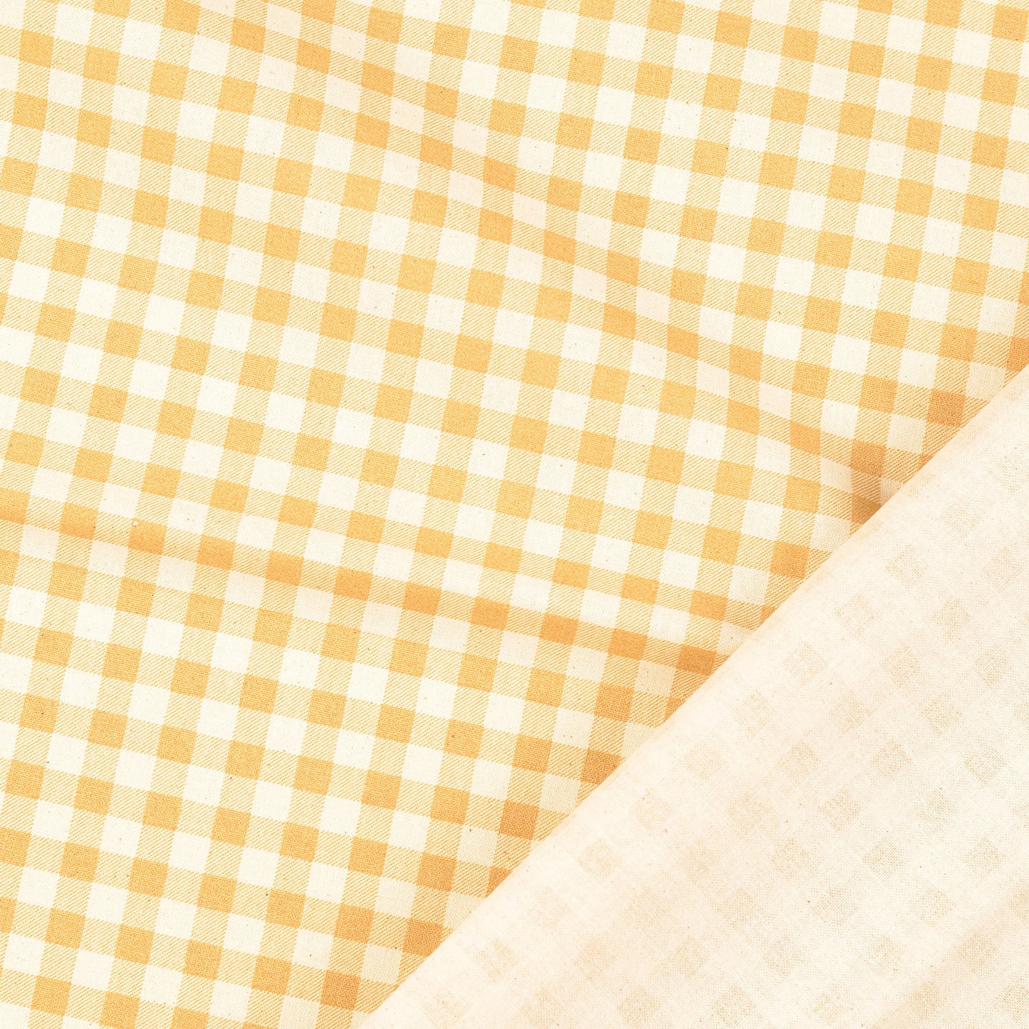 Baumwollwebware Karo apricot