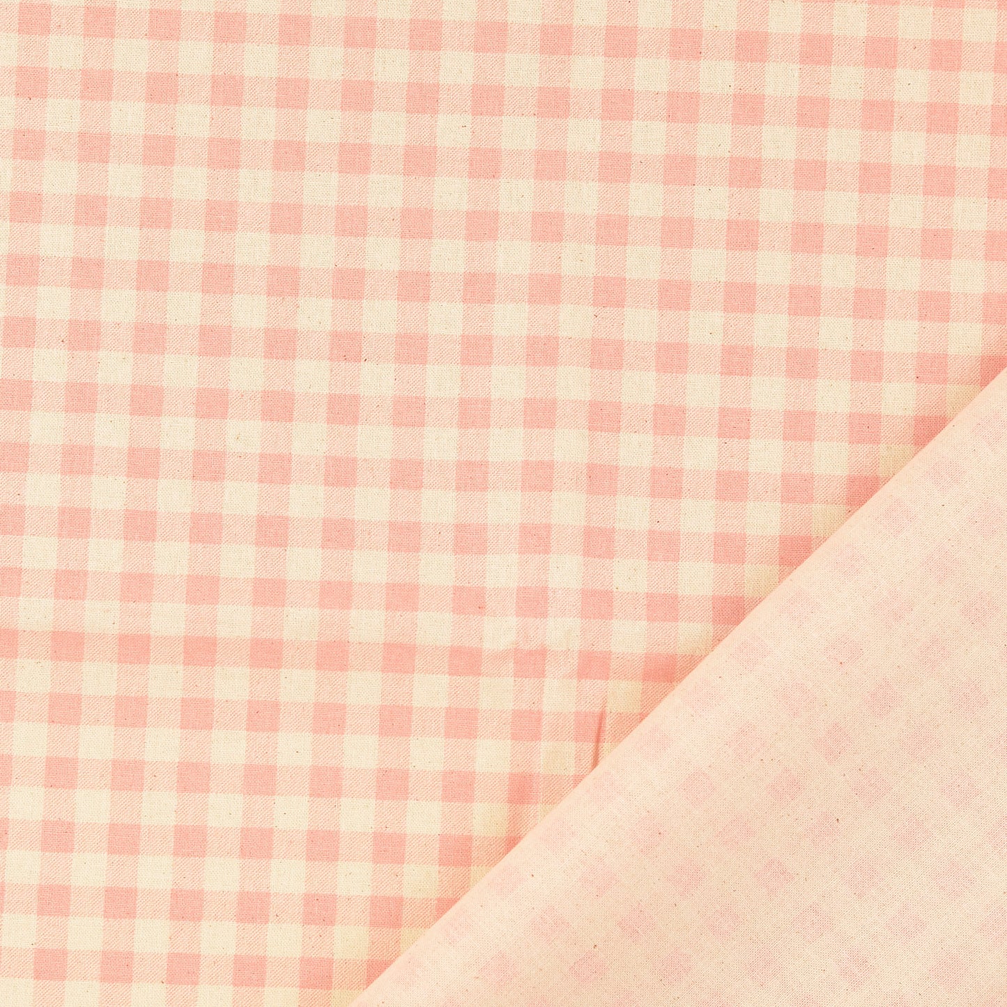 Baumwollwebware Karo apricot