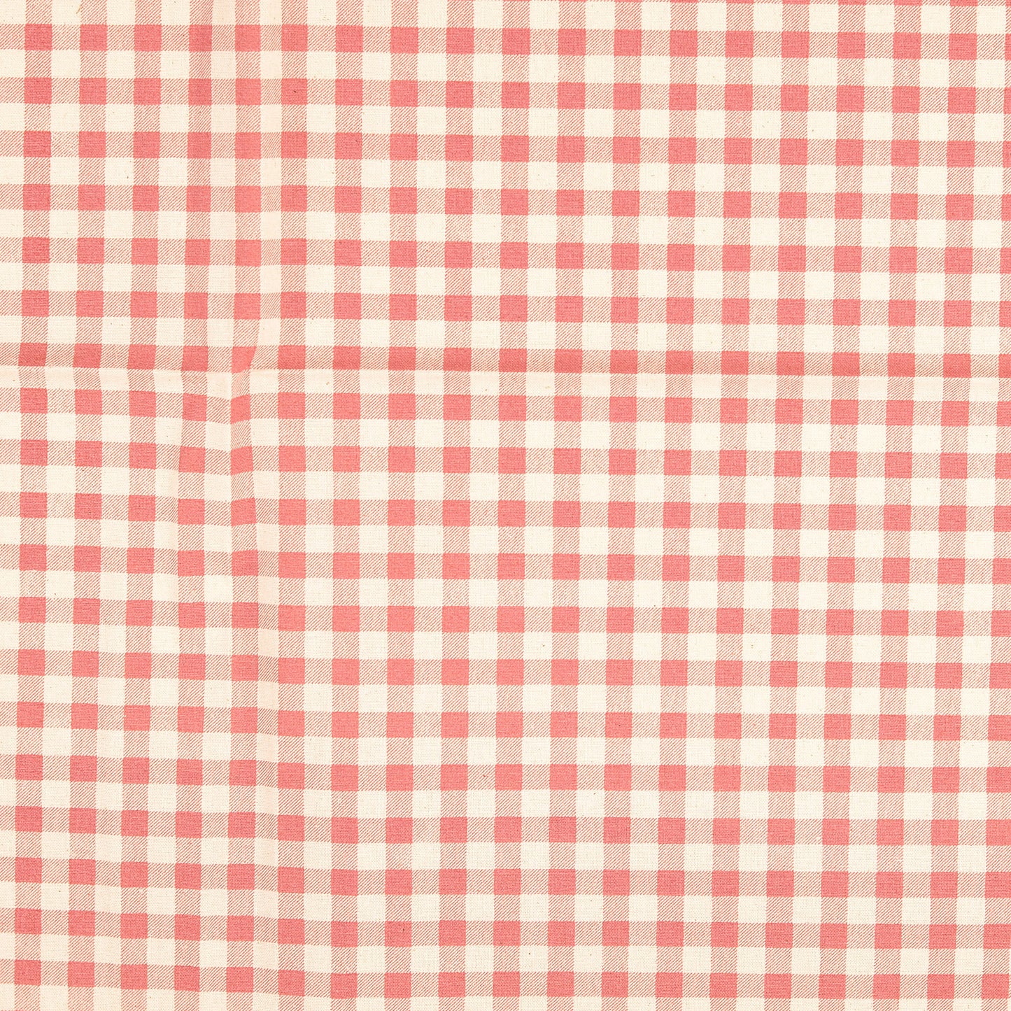 Baumwollwebware Karo apricot