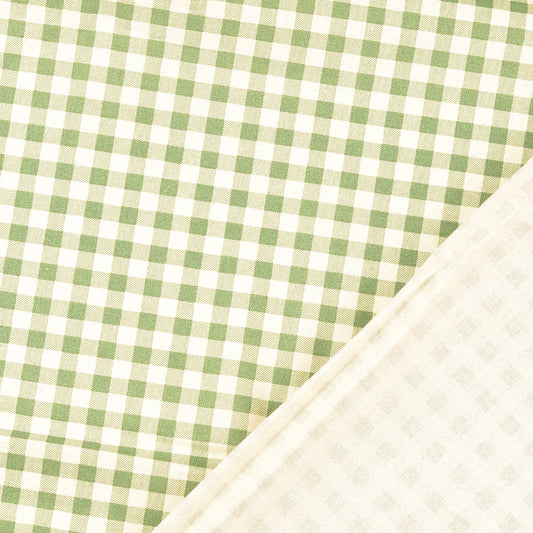 Baumwollwebware Karo grün