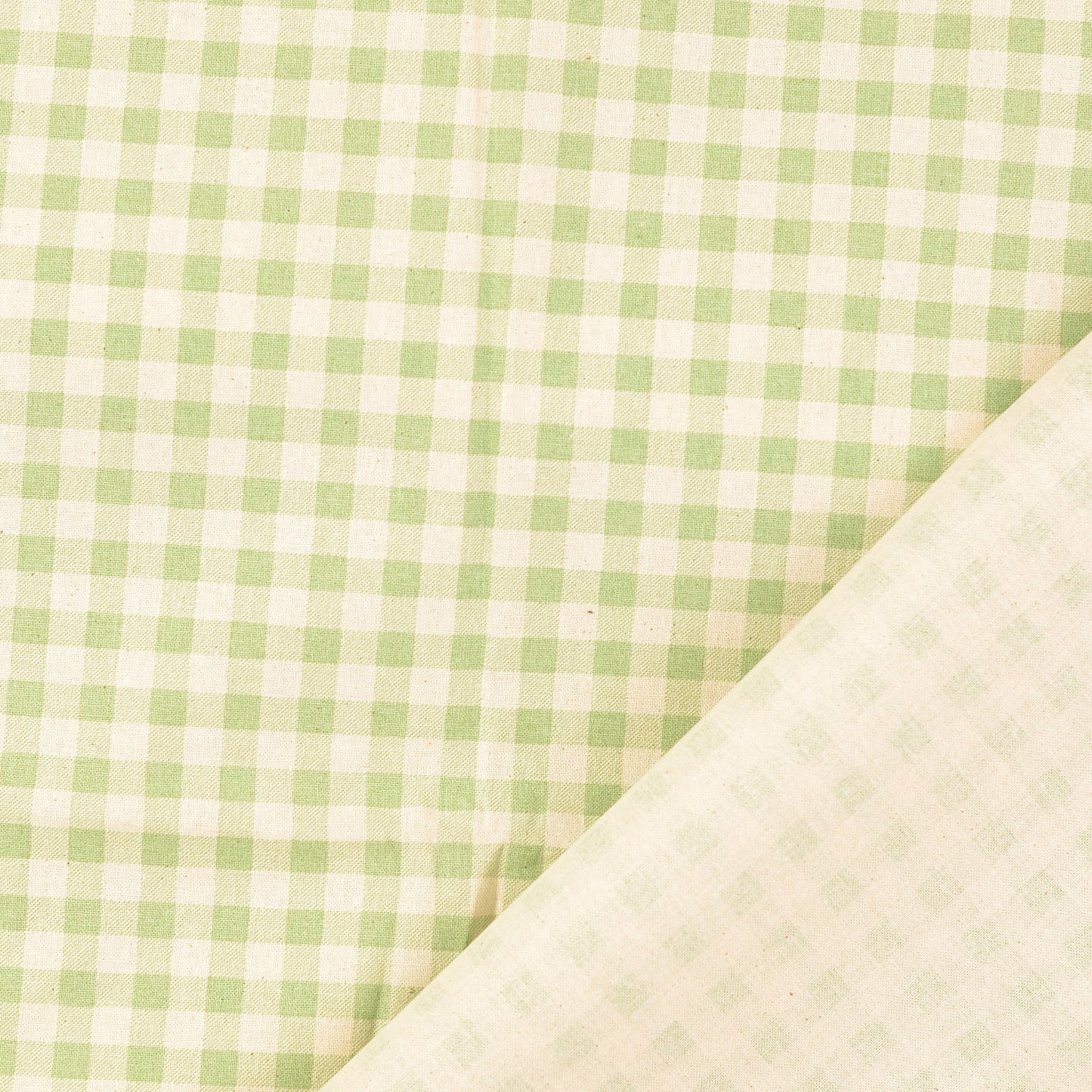 Baumwollwebware Karo grün