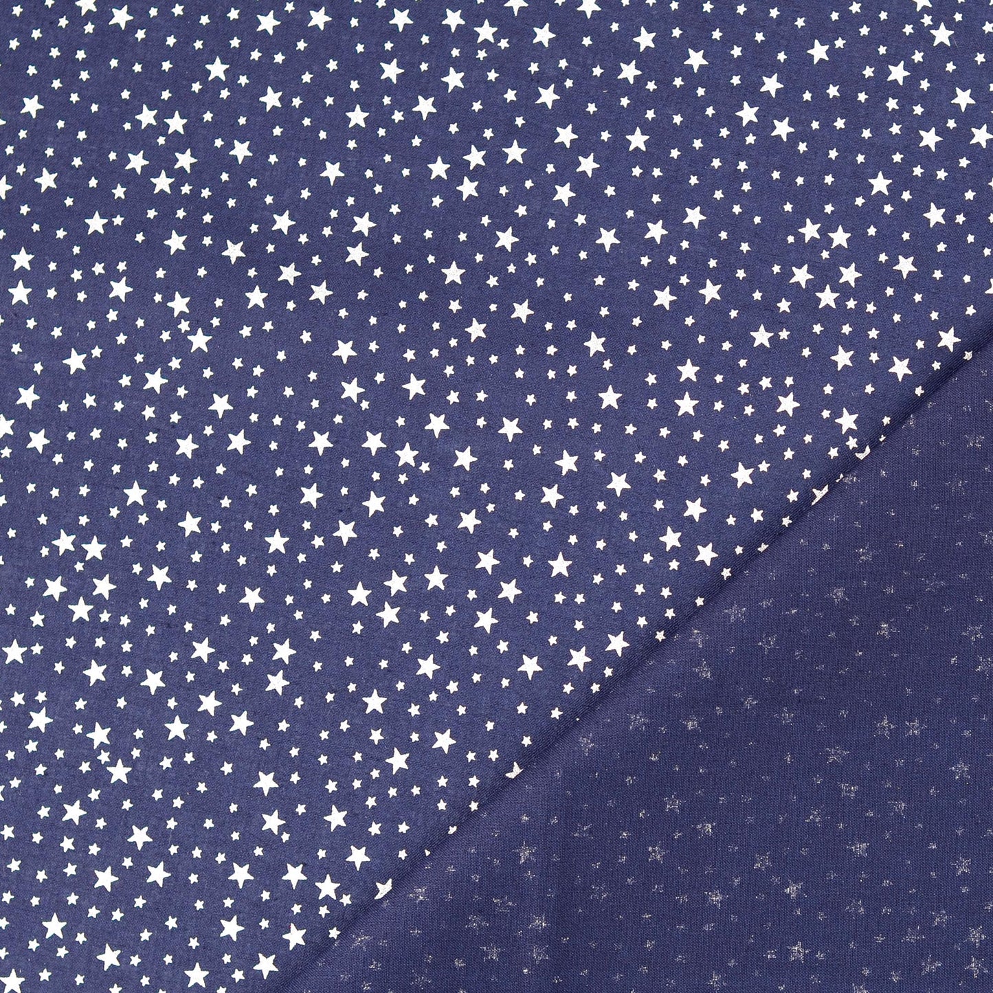 Sterne creme silber Baumwolldruck