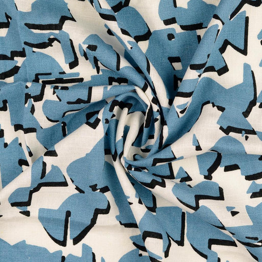 Viskose-Leinen Druck