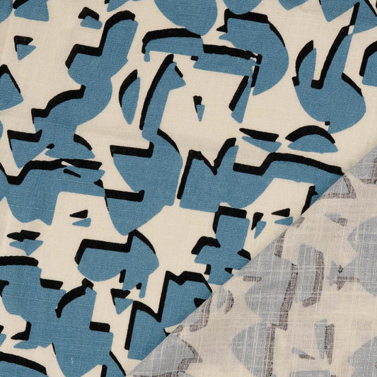 Viskose-Leinen Druck