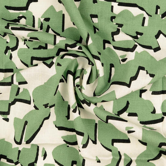 Viskose-Leinen Druck