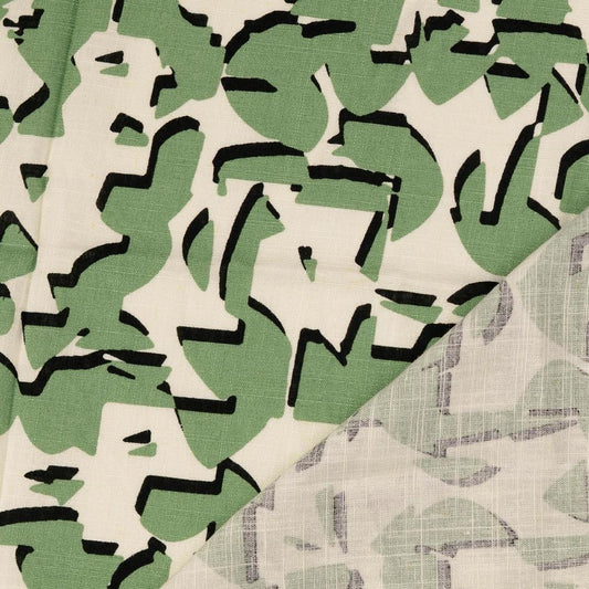 Viskose-Leinen Druck