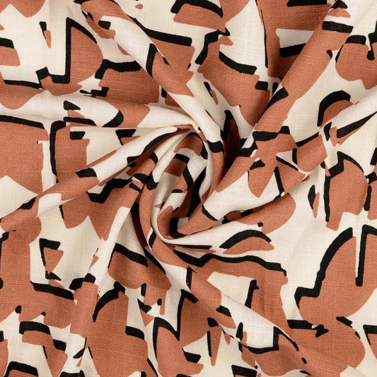 Viskose-Leinen Druck