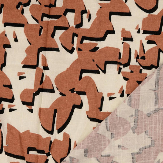 Viskose-Leinen Druck