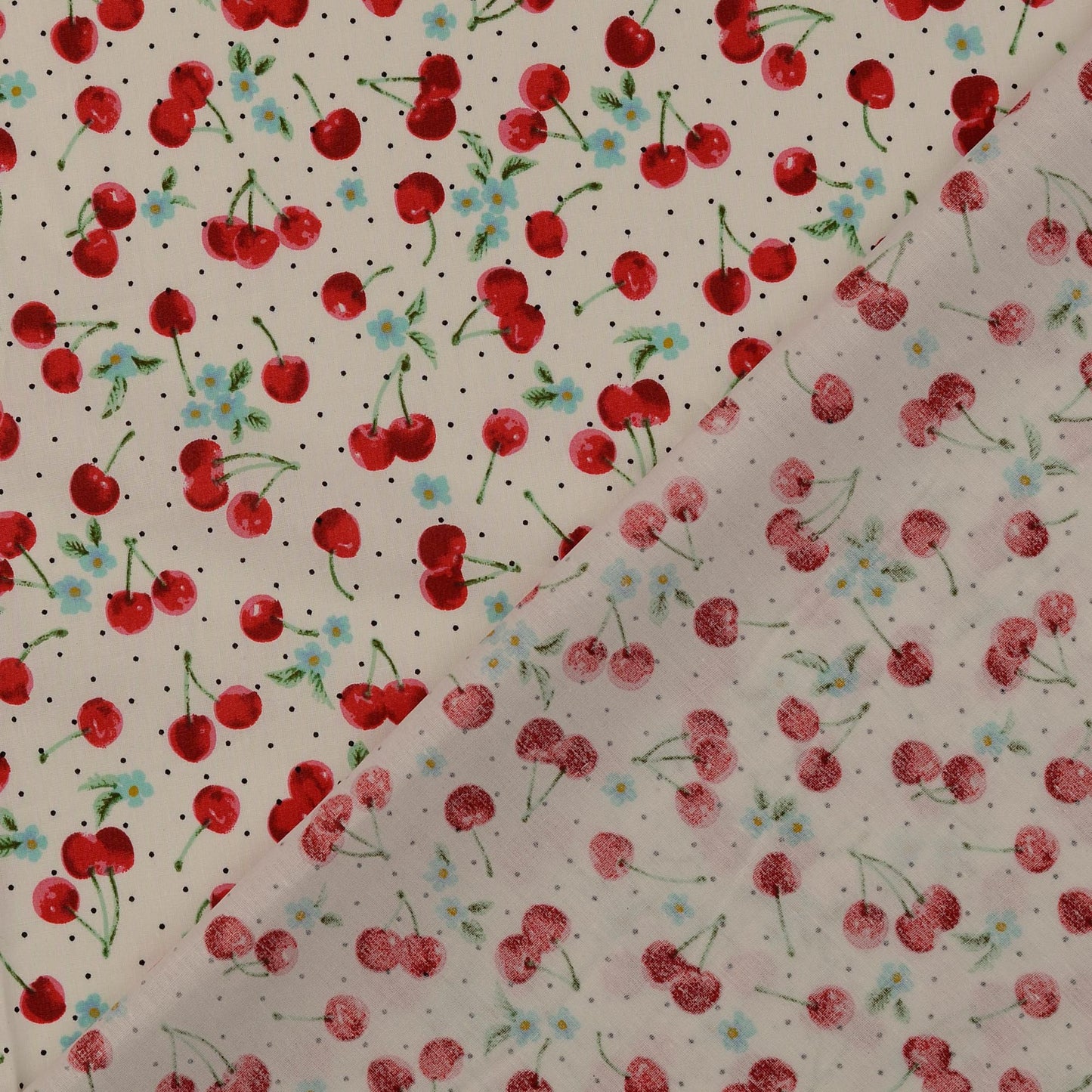 Baumwollwebware Kirsche schwarz