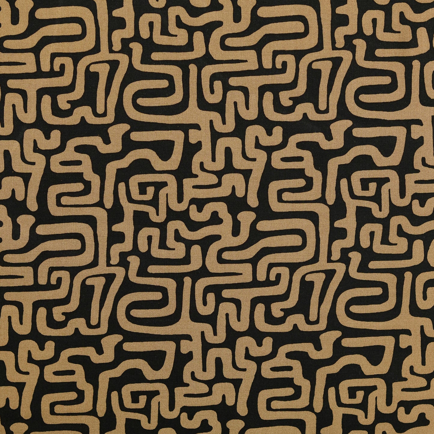 Viskosewebware grafisch schwarz creme