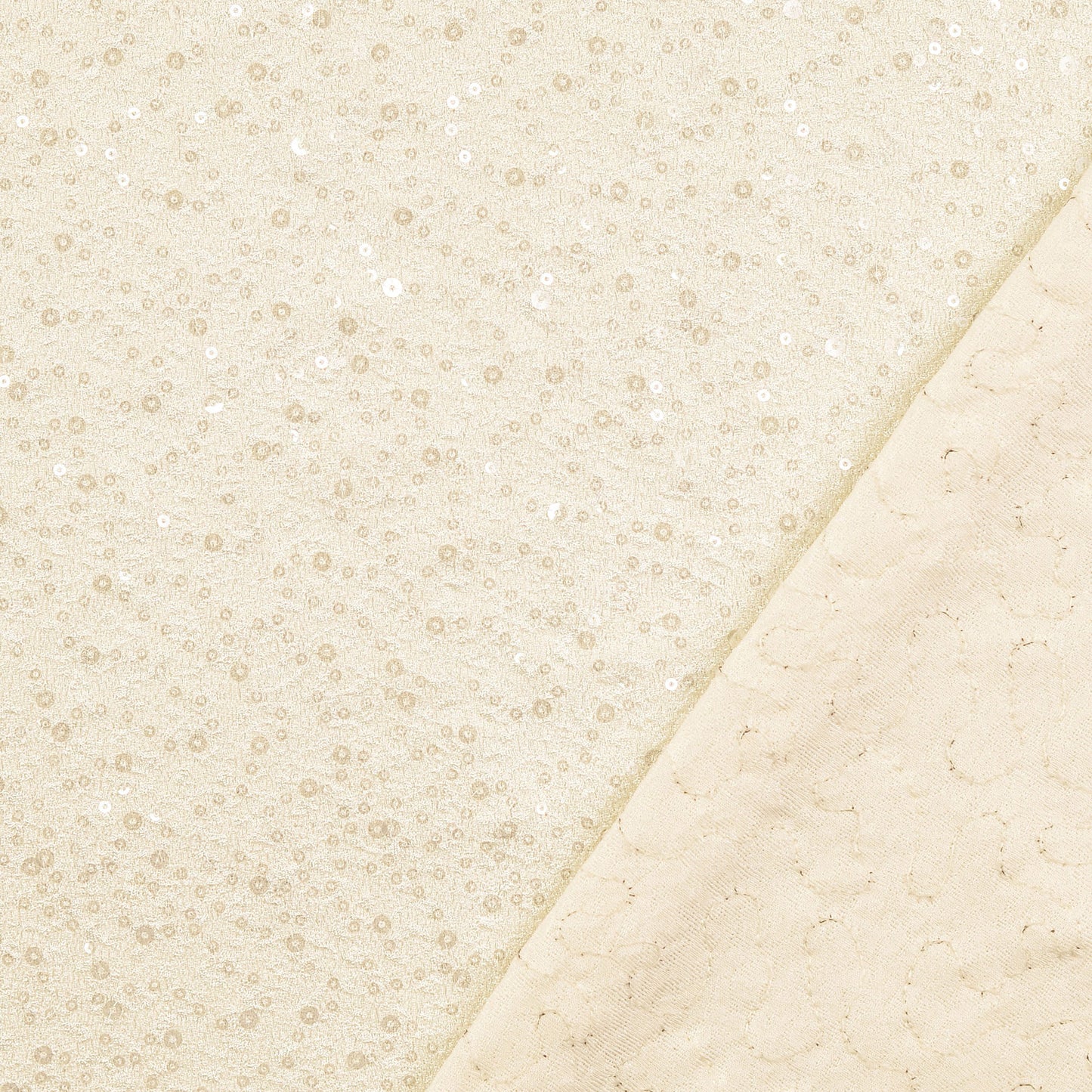 Paillettenjersey creme