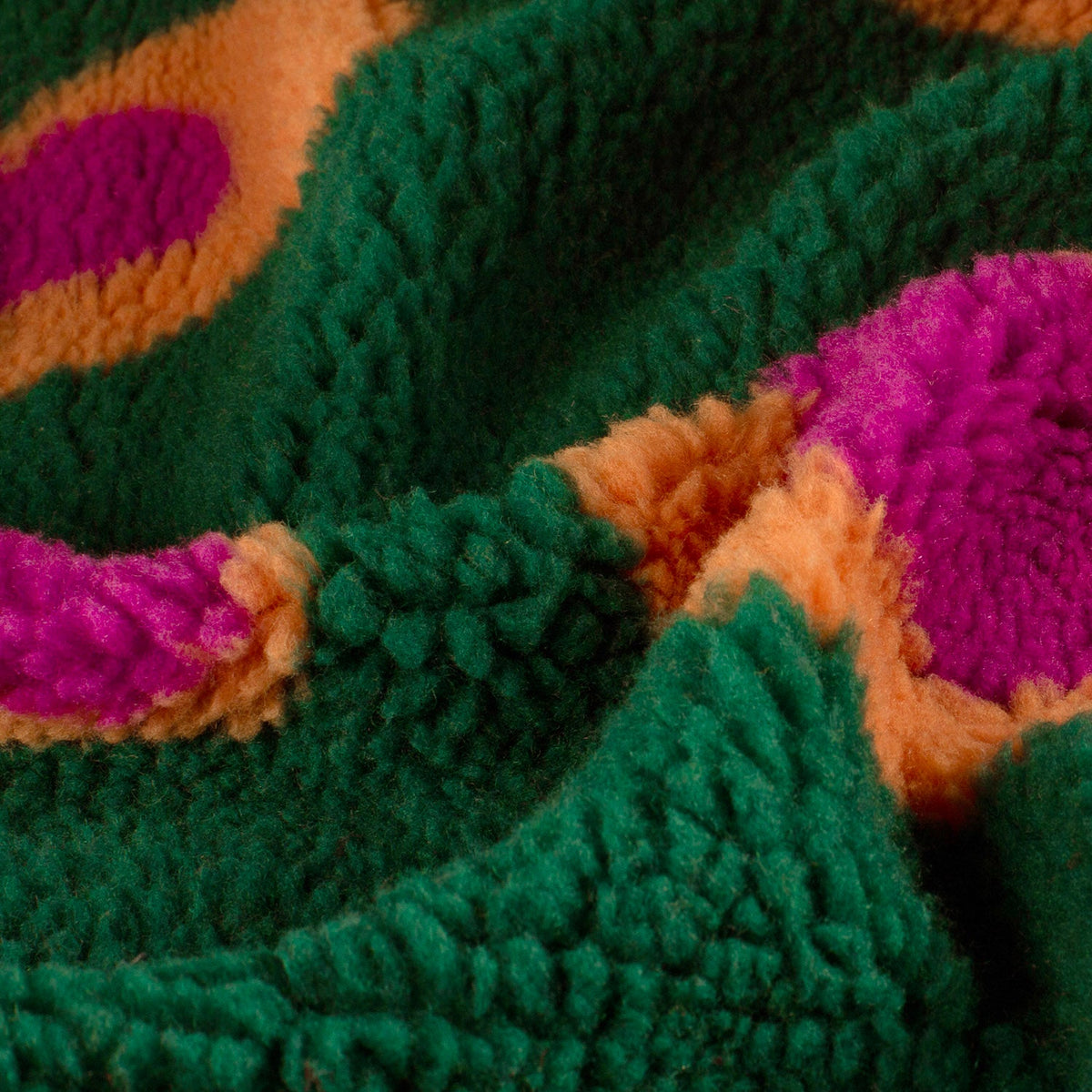 Sherpa Fleece Herzen Petrol