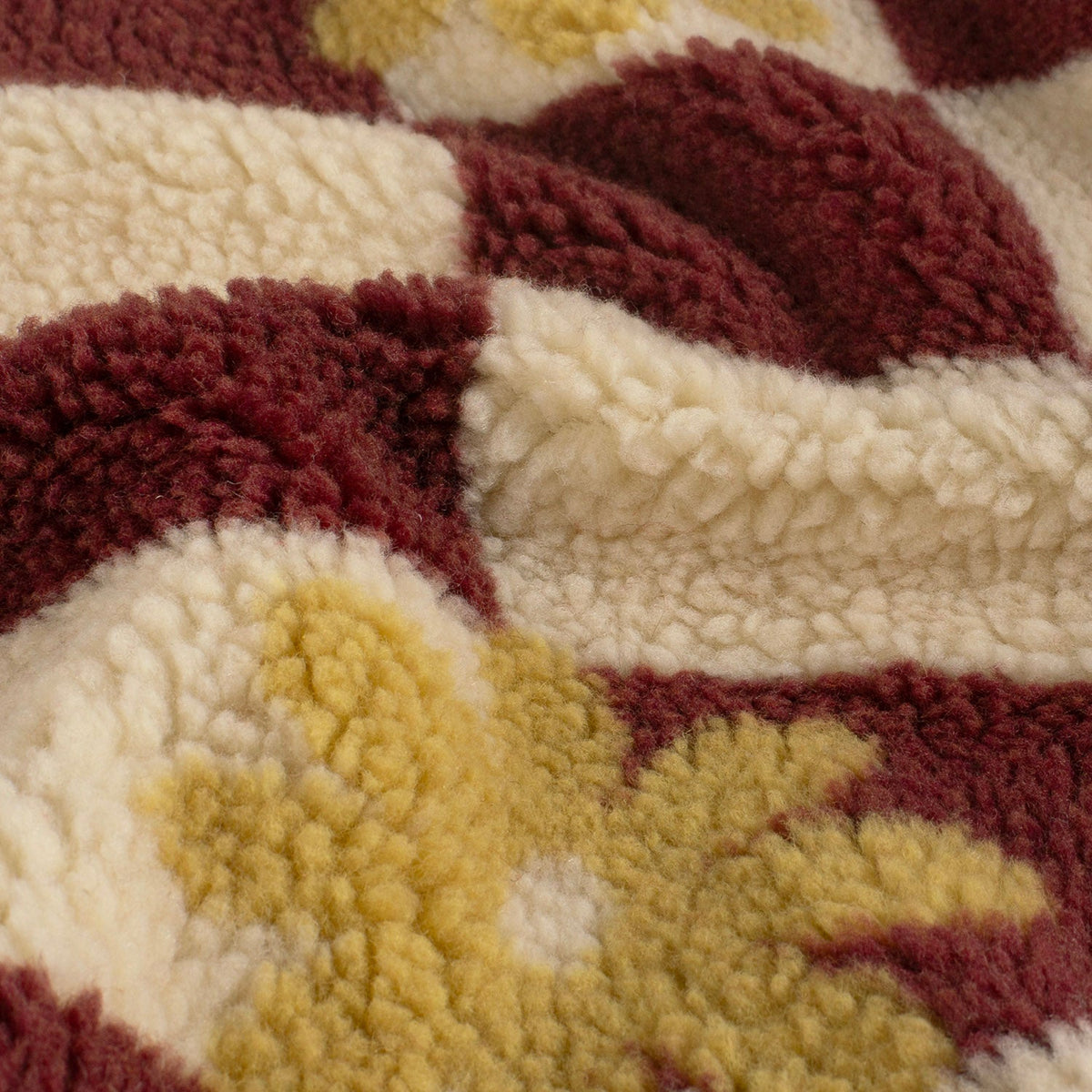 Sherpa Fleece Blumen Beige