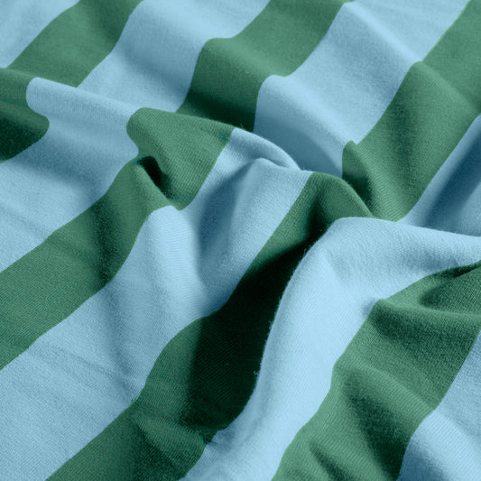 French Terry Streifen – Babyblau