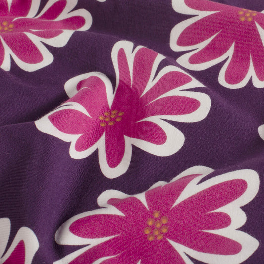 French Terry Blumen – Violett
