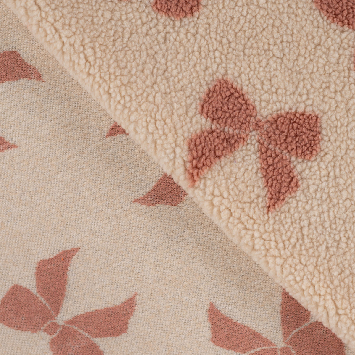 Teddyplüsch Jacquard Schleifen – Sand
