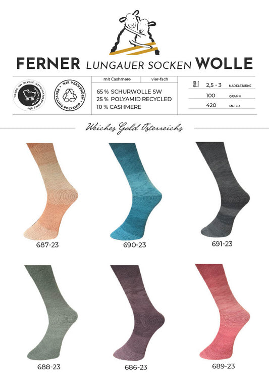 Lungauer Sockenwolle mit Cashmere 4fach von Ferner Wolle