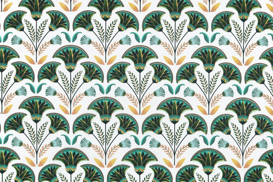 ALYA- beschichteter Baumwoll-Stoff grün