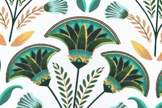 ALYA- beschichteter Baumwoll-Stoff grün