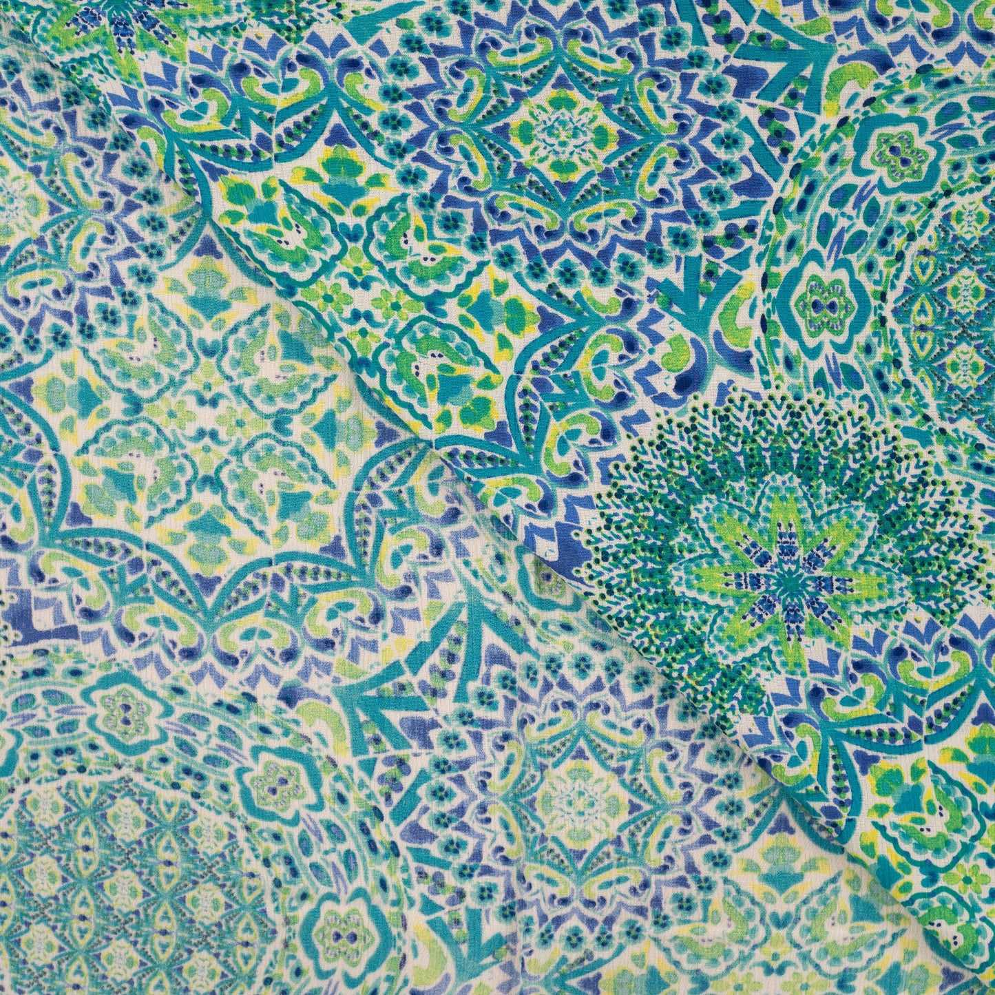 Viskose Crincle Paisley royal