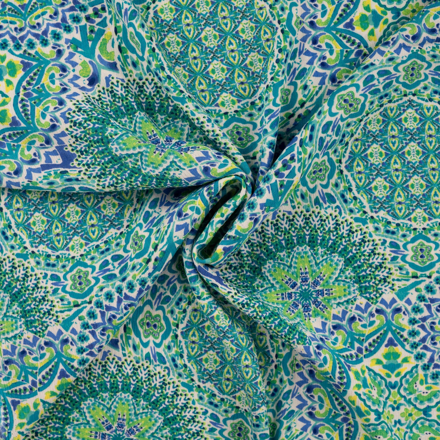 Viskose Crincle Paisley royal