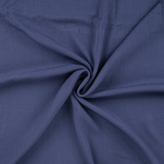 Viskose Crincle uni denim blue