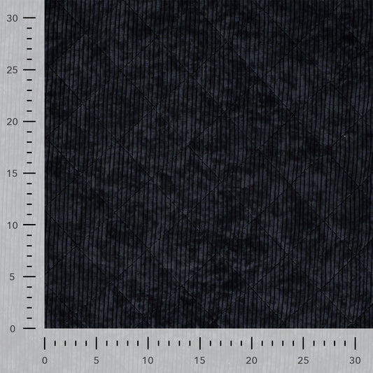 Stepp-Cordstoff – Schwarz