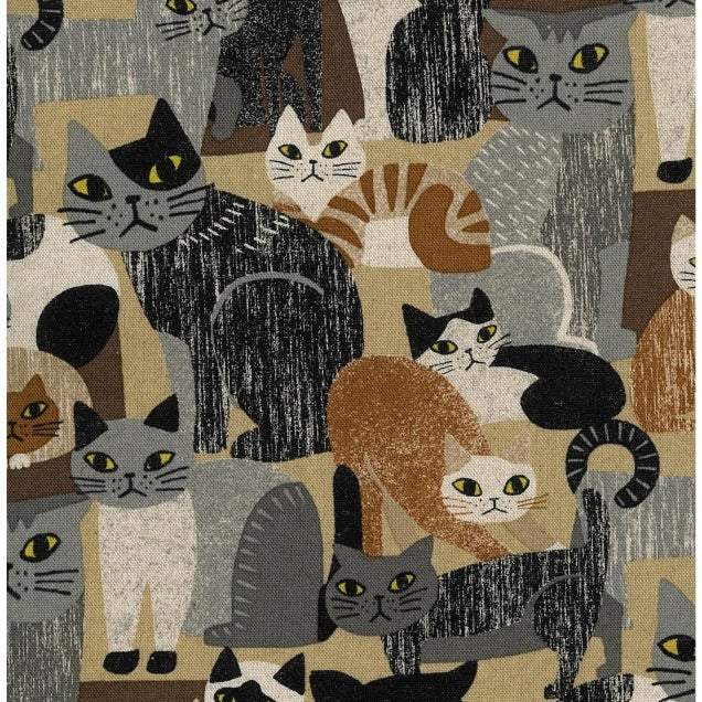 KOKKA Canvas mit Katzen – Farbe 1D