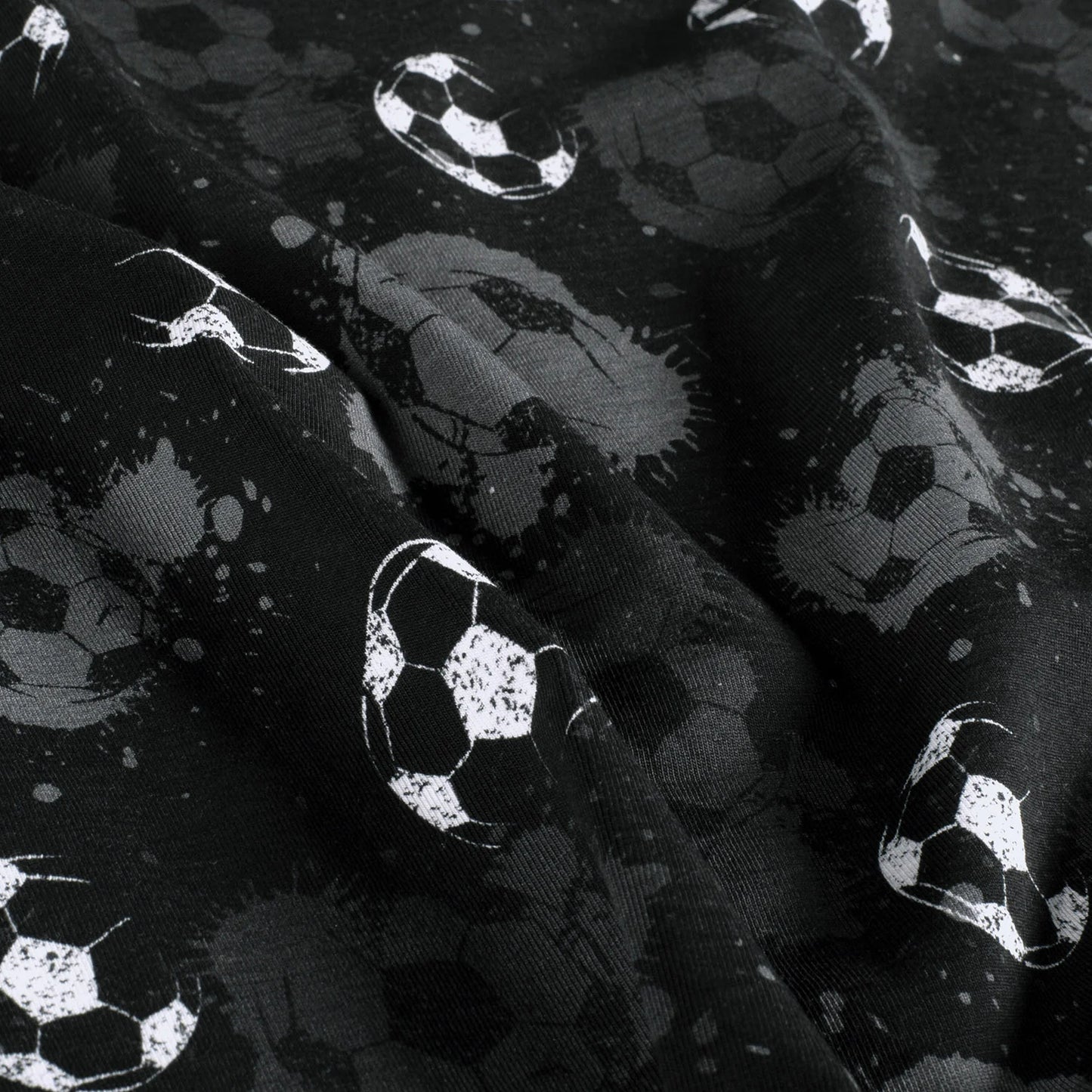 Fussball-Baumwolljersey schwarz grau