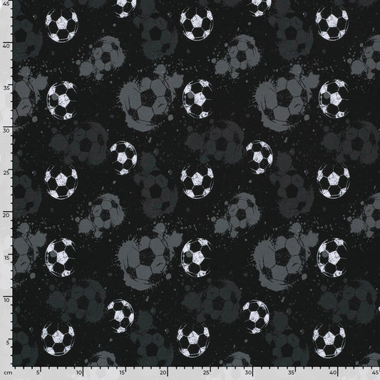 Fussball-Baumwolljersey schwarz grau