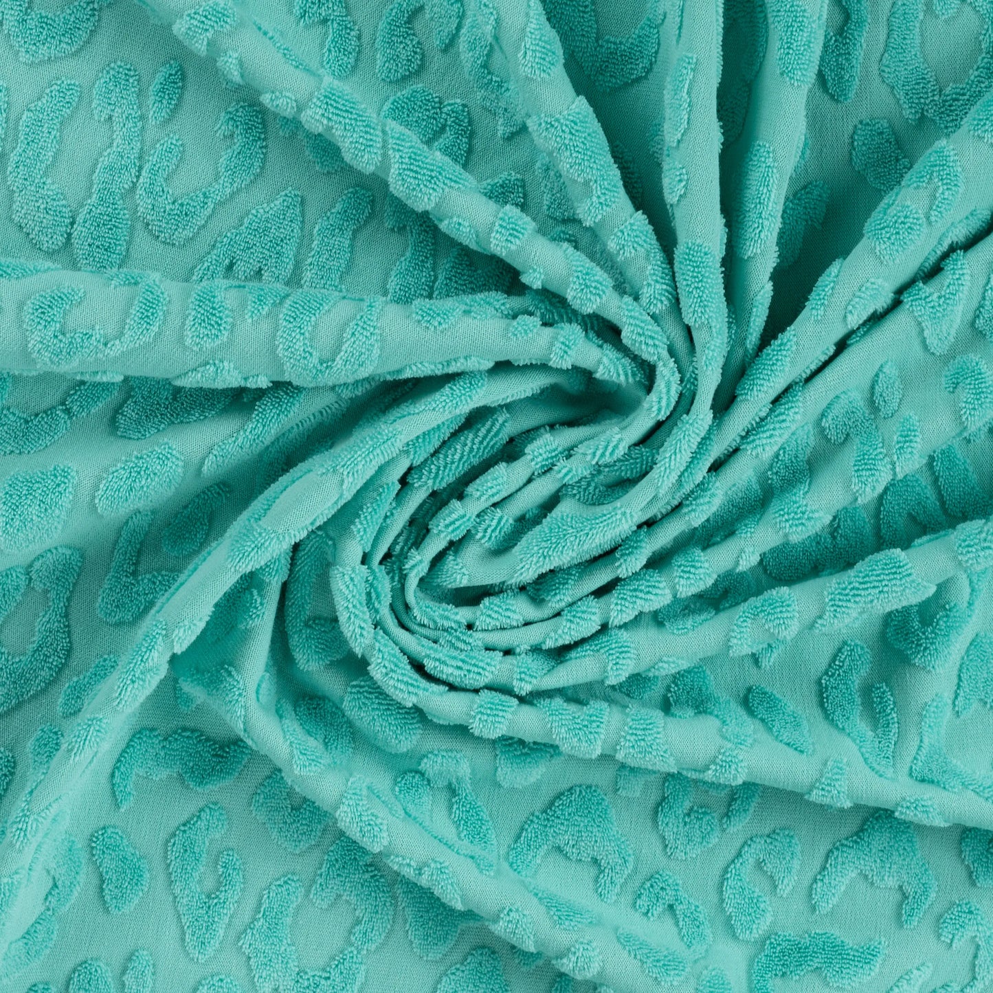 Frottee Jacquard Leo türkis