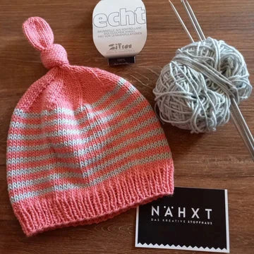 Strickset Baby Knotenmütze
