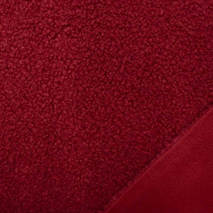 Teddyfleece Doubleface – Kirschrot – Toptex Stoff