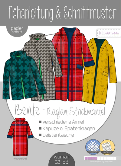 Bente - Raglan Strickmantel
