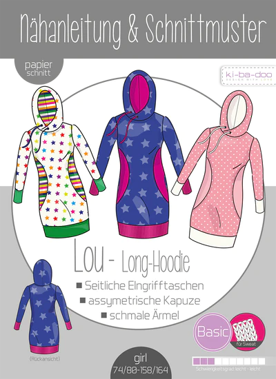 Lou - Long Hoodie für Kinder