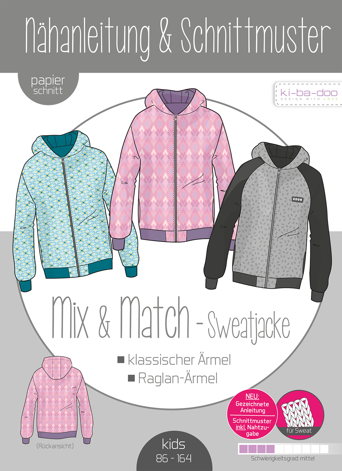 Mix & Match - Sweatjacke Kinder
