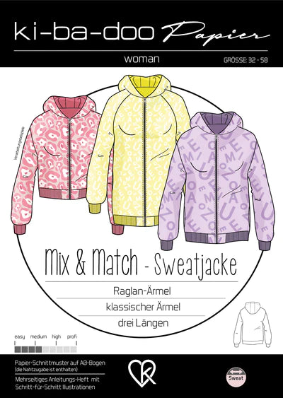 Mix & Match - Sweatjacke Damen