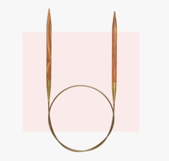 Rundstricknadel 60 aus Olivenholz