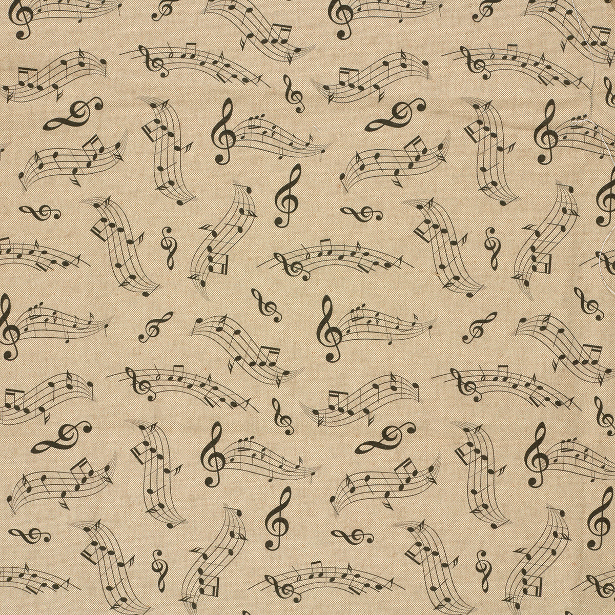 Leinenoptik Musiknoten – Beige