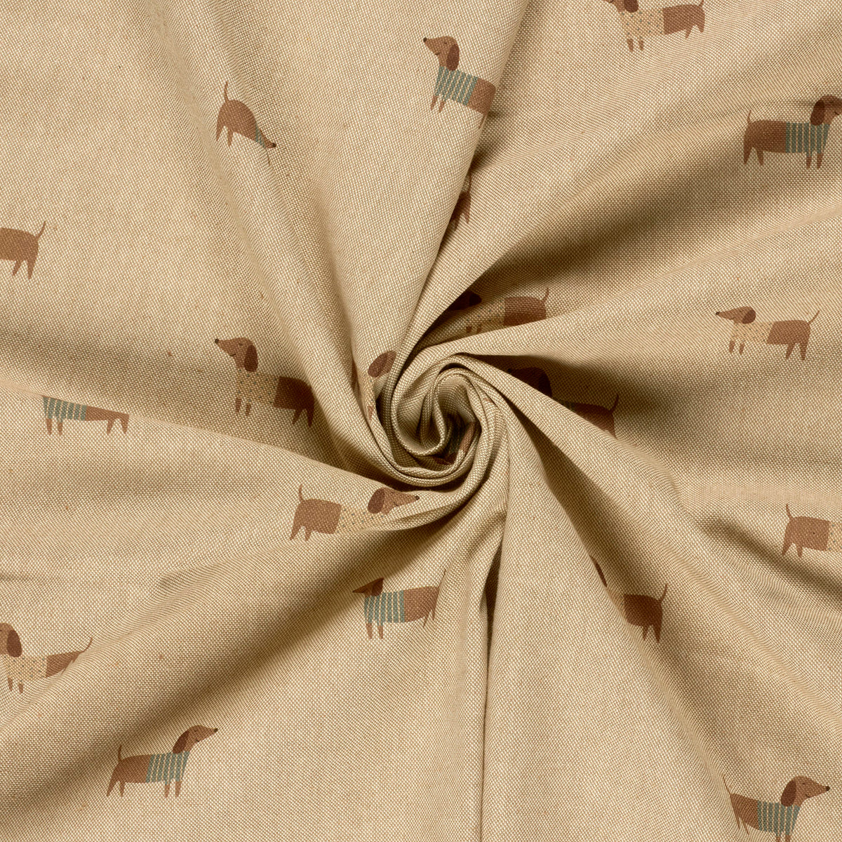 Leinenoptik Hunde – Beige