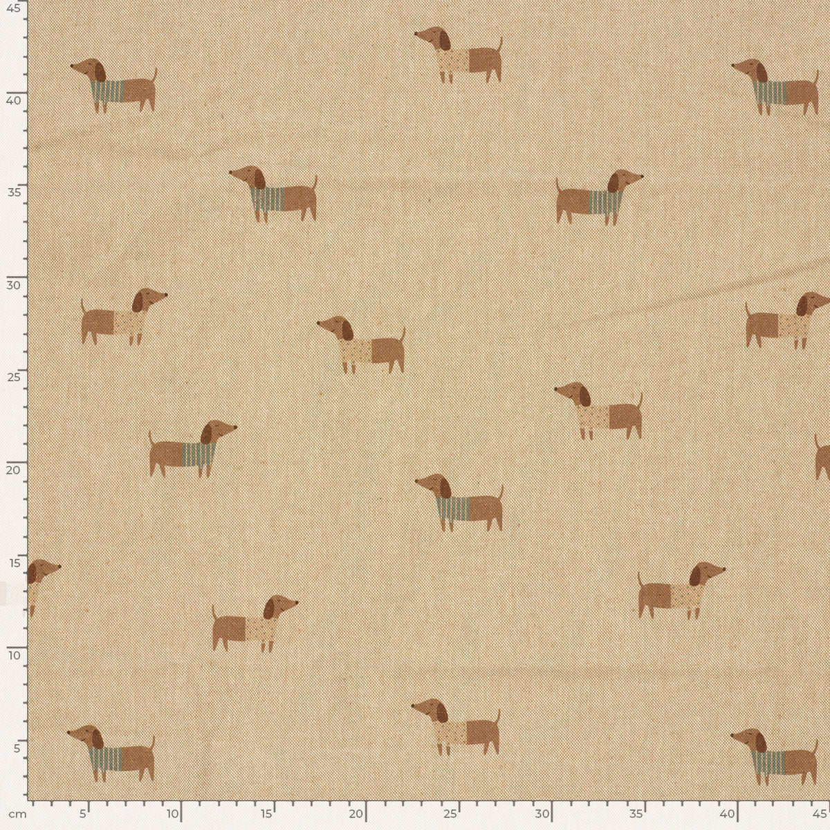 Leinenoptik Hunde – Beige