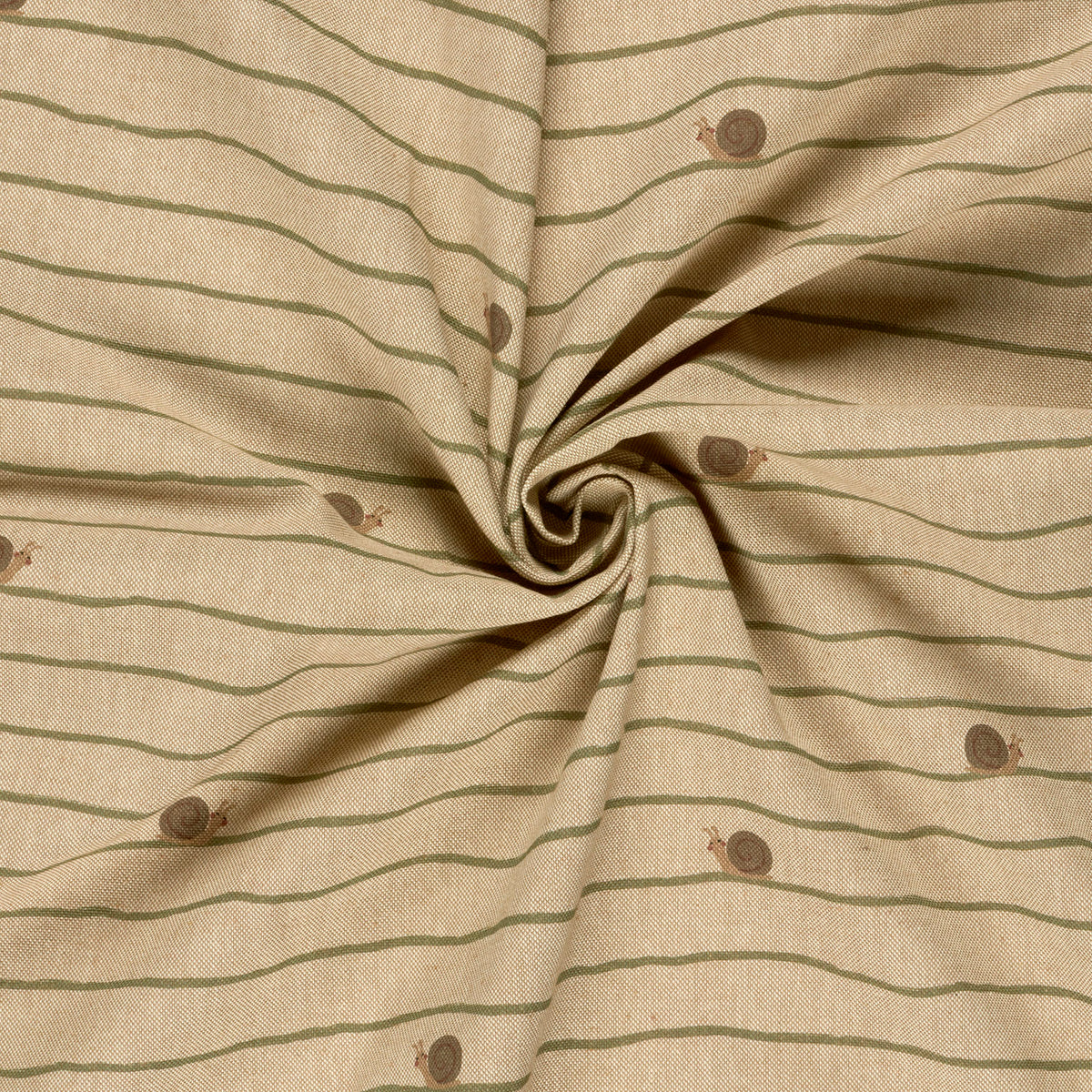Leinenoptik Schnecken – Beige