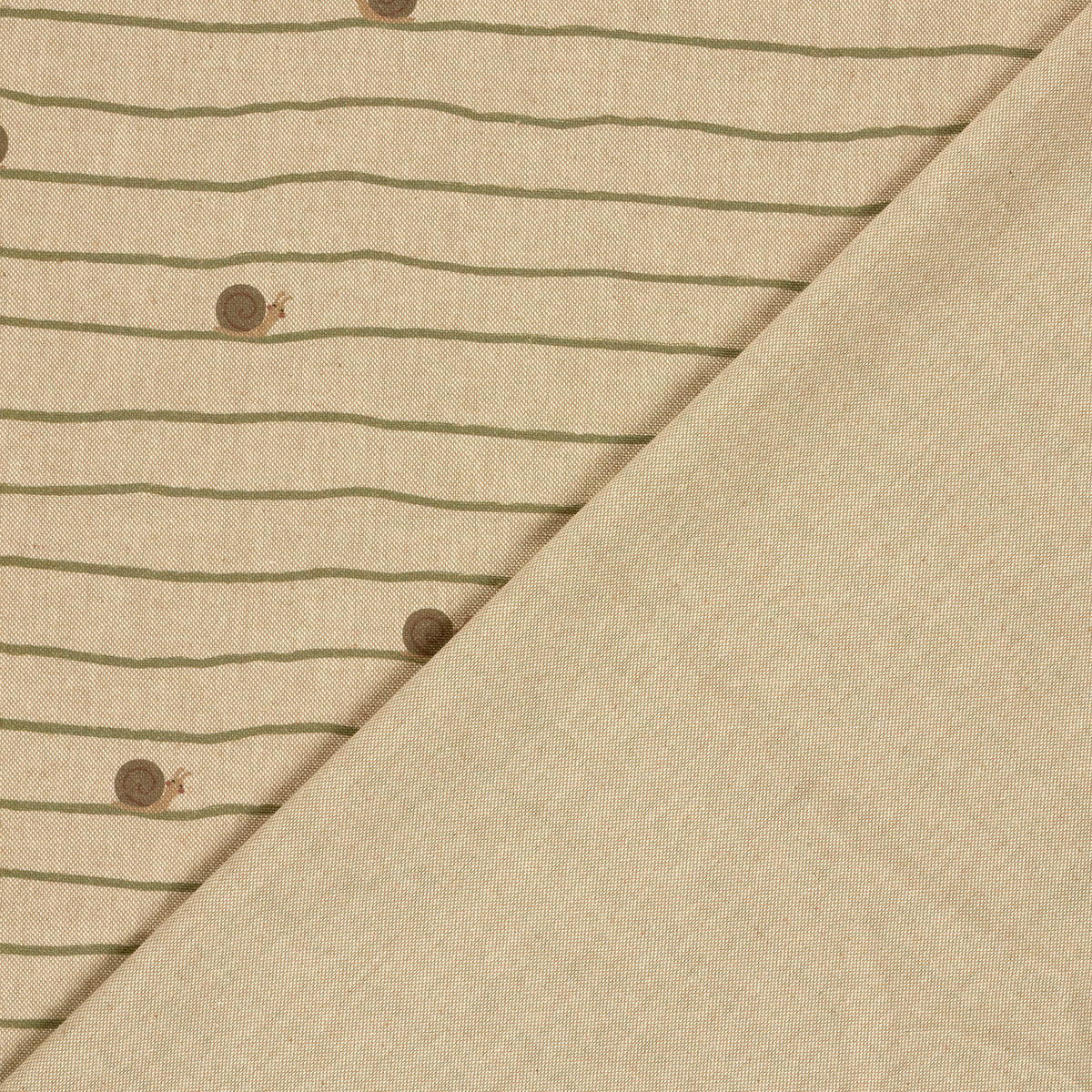 Leinenoptik Schnecken – Beige