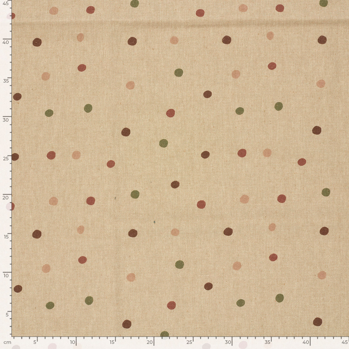 Leinenoptik Punkte – Beige